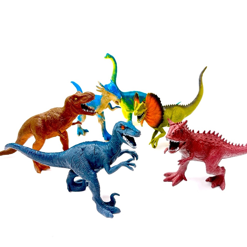Premium Dinosaur Toy Lot Of 6 With Name Realistic Figures Toys Kids Playset 4-6"